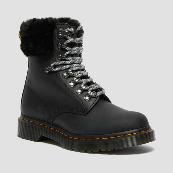 Dr. Martens Shoes - Doc Martens 1460 Serena Collar Fur Lined Women's Boots